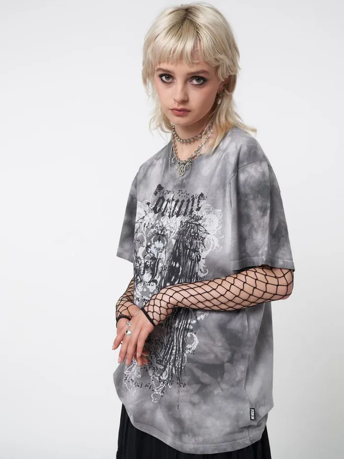 Clothing Fortune Wings Grey Tie Dye TShirt Minga London Graphic Tees