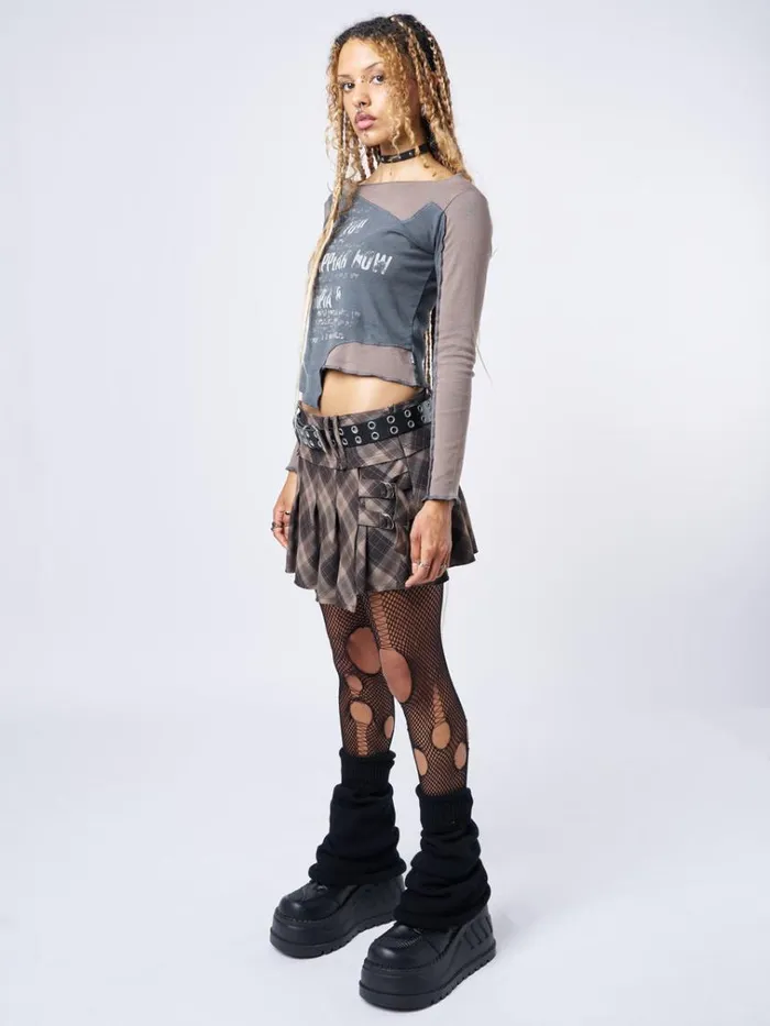 Clothing Gina Tartan Pleated Mini Skirt Minga London Skirts