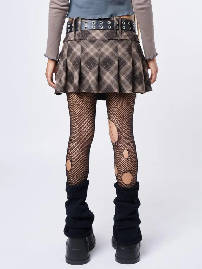 Clothing Gina Tartan Pleated Mini Skirt Minga London Skirts