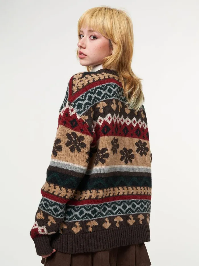 Clothing Granny Jacquard Knit Jumper Minga London Sweaters