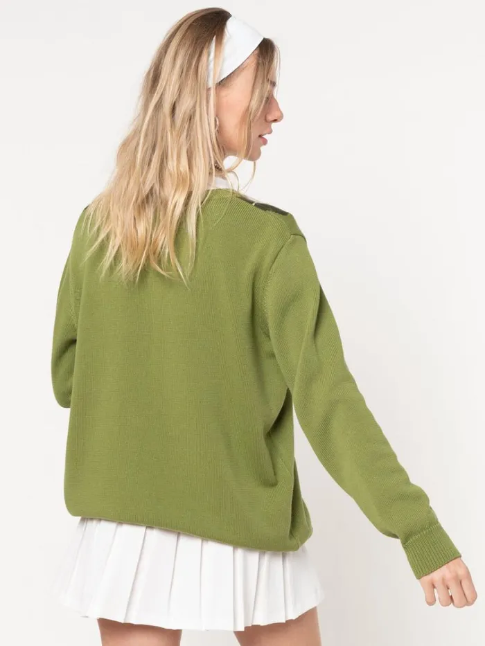 Clothing Green Shades Argyle Knitted Jumper Minga London Sweaters
