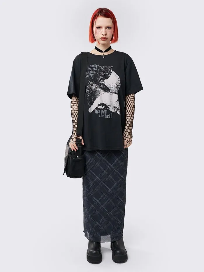Clothing Heaven and Hell Cat Graphic Tshirt Minga London Graphic Tees