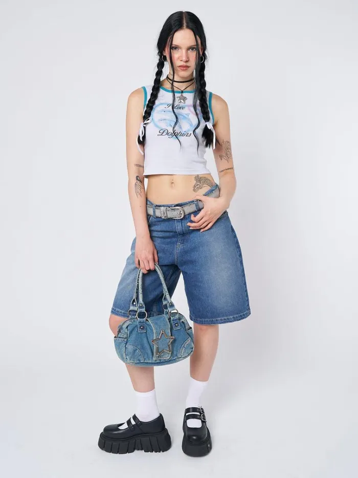Clothing I Love Dolphins Print Vest Top Minga London Tank Tops
