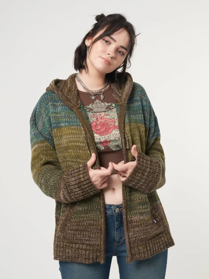 Clothing Iris Oversized Knitted ZipUp Hoodie Minga London Jackets