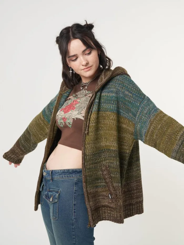 Clothing Iris Oversized Knitted ZipUp Hoodie Minga London Jackets