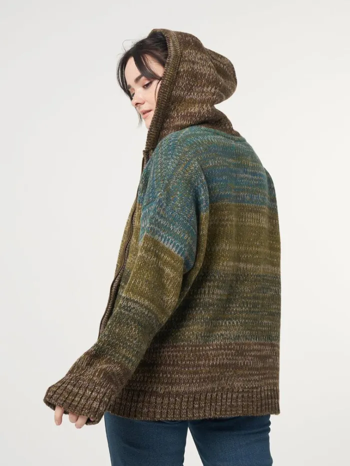 Clothing Iris Oversized Knitted ZipUp Hoodie Minga London Jackets