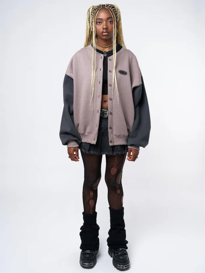 Clothing Ivy Brown Black Bomber Jacket Minga London Jackets