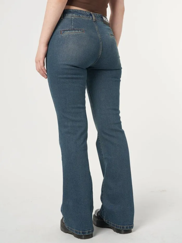 Clothing Jade Overdye Front Pocket Flare Jeans Minga London Jeans