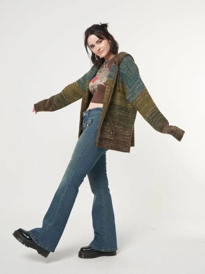 Clothing Jade Overdye Front Pocket Flare Jeans Minga London Jeans