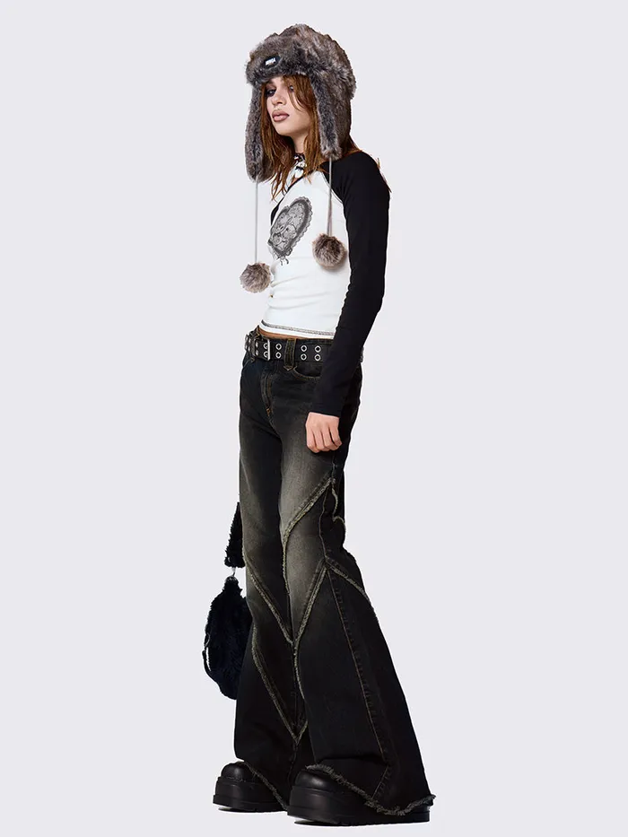 Clothing Marla Black Distressed Pocket Jeans Minga London Jeans