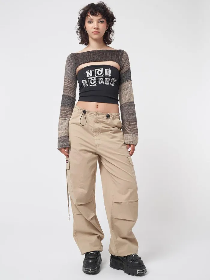 Clothing Minga London Cargo Rheo Beige Tech Cargo Pants