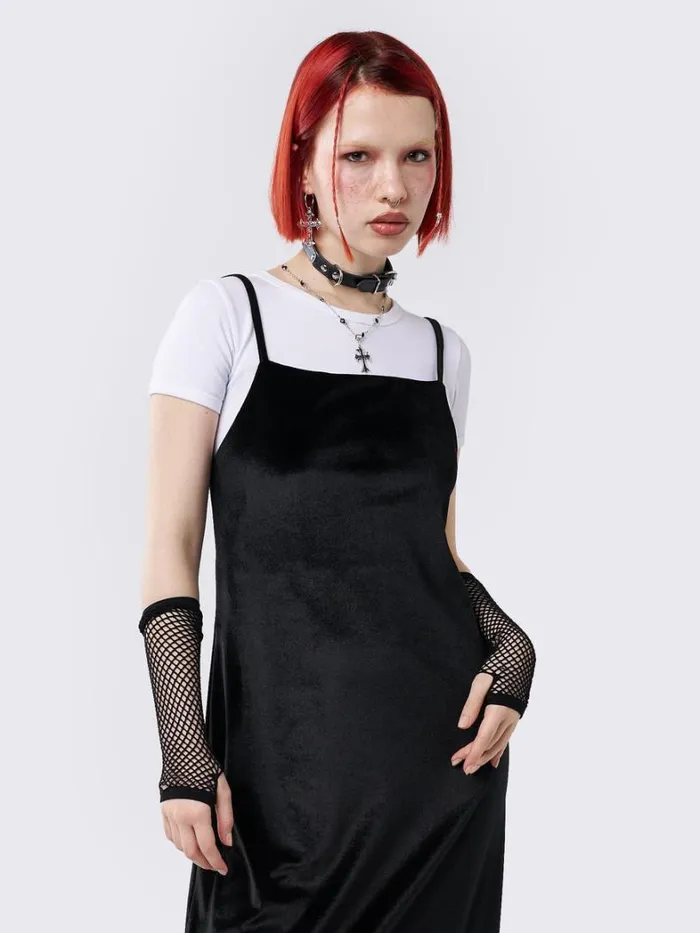 Clothing Minga London Dresses Elenora Velvet Maxi Dress