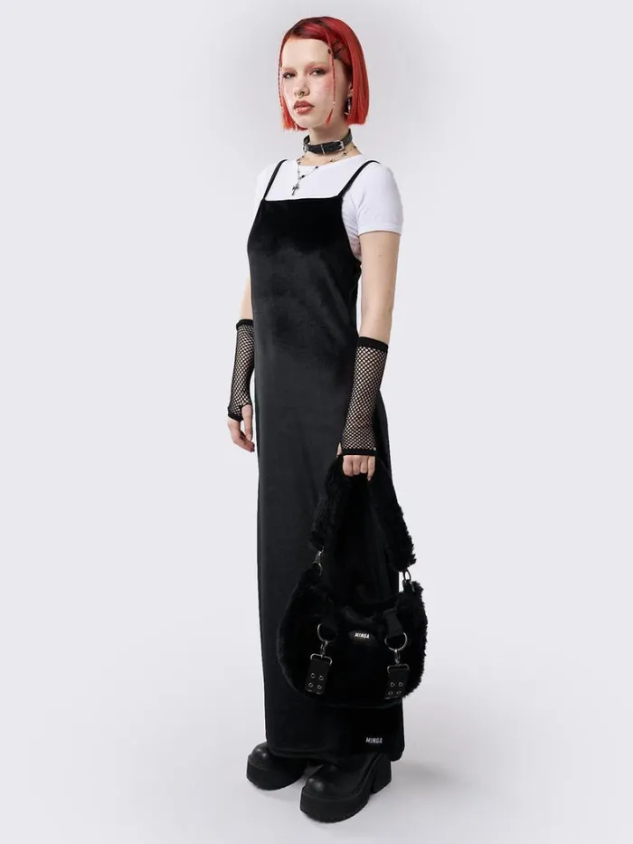 Clothing Minga London Dresses Elenora Velvet Maxi Dress
