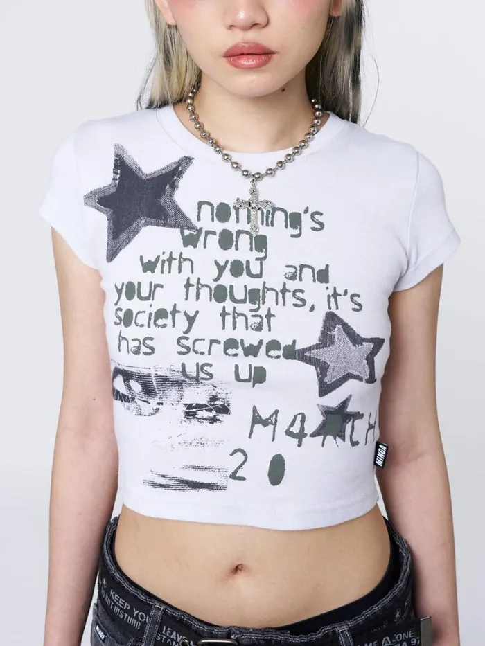 Clothing Minga London Graphic Tees Society Star Graphic Baby Tee
