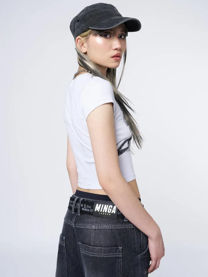 Clothing Minga London Graphic Tees Society Star Graphic Baby Tee