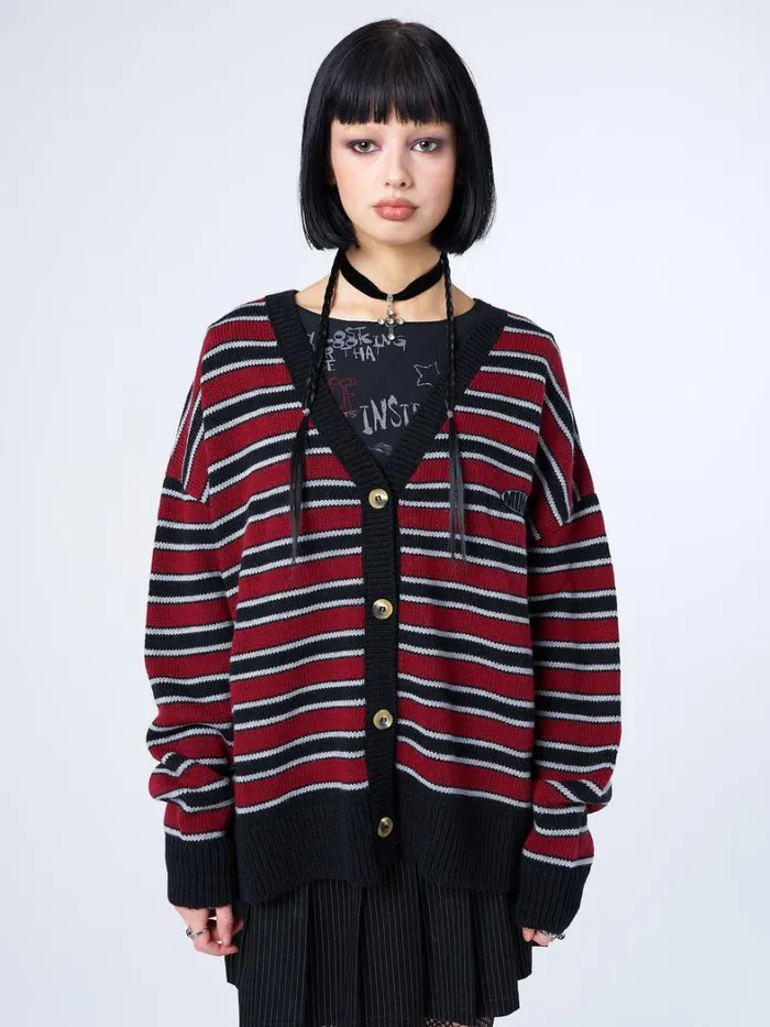 Clothing Minga London Jackets Alexa Striped Knit Cardigan