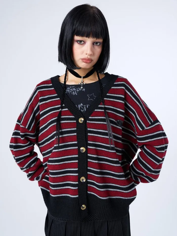 Clothing Minga London Jackets Alexa Striped Knit Cardigan