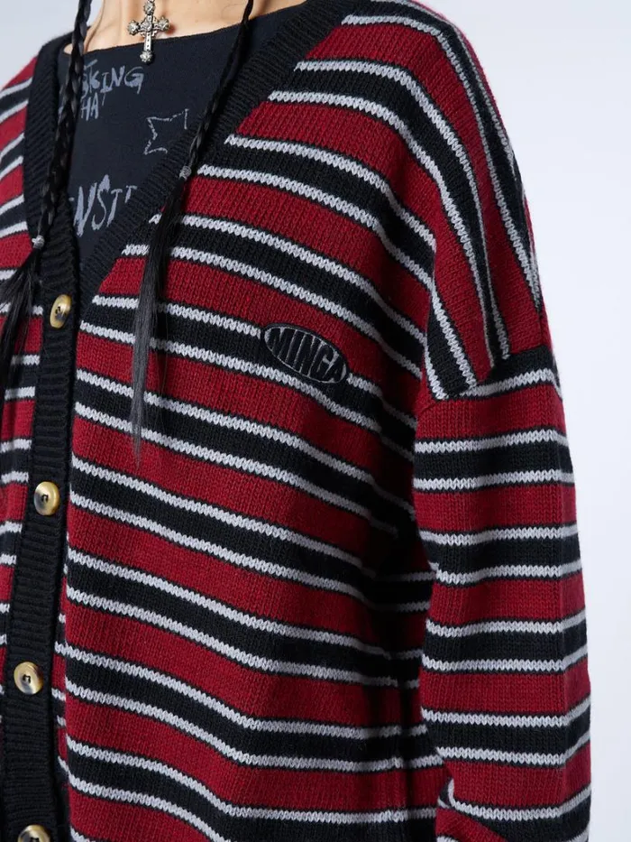 Clothing Minga London Jackets Alexa Striped Knit Cardigan