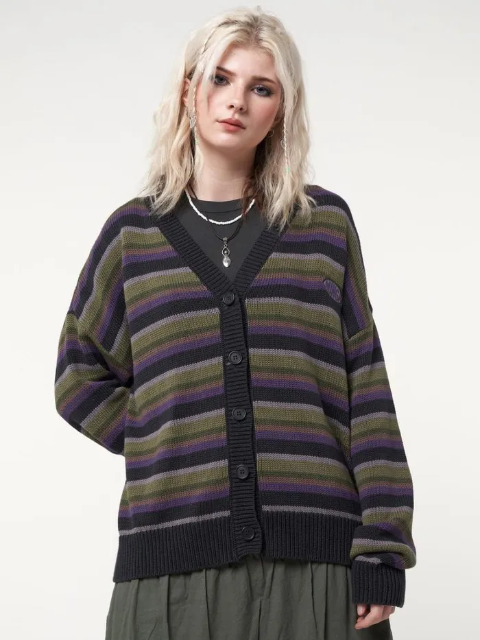 Clothing Minga London Jackets Faye Striped Knit Cardigan