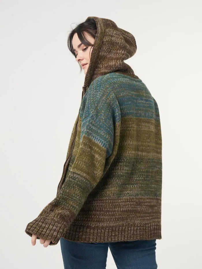 Clothing Minga London Jackets Iris Oversized Knitted ZipUp Hoodie