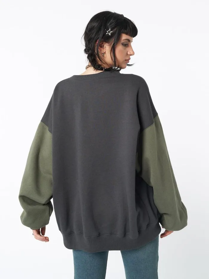 Clothing Minga London Jackets Ivy Black Green Oversized Bomber Jacket