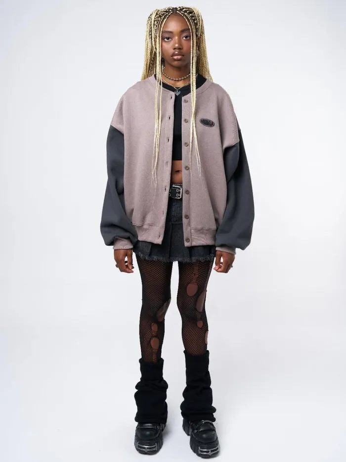 Clothing Minga London Jackets Ivy Brown Black Bomber Jacket