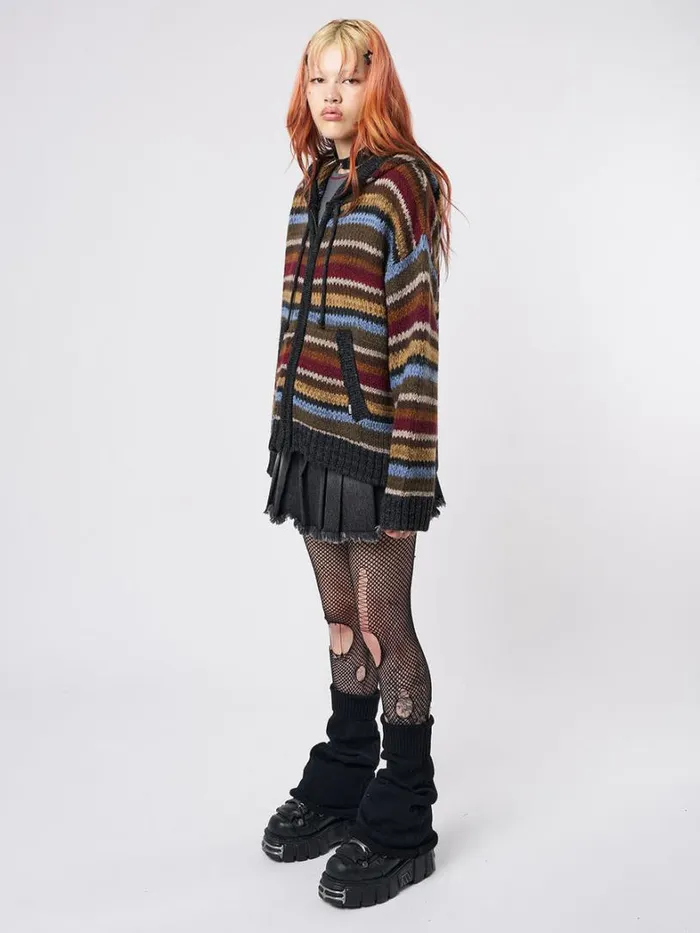 Clothing Minga London Jackets Jacky Oversized Knitted ZipUp Hoodie
