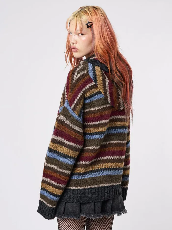Clothing Minga London Jackets Jacky Oversized Knitted ZipUp Hoodie
