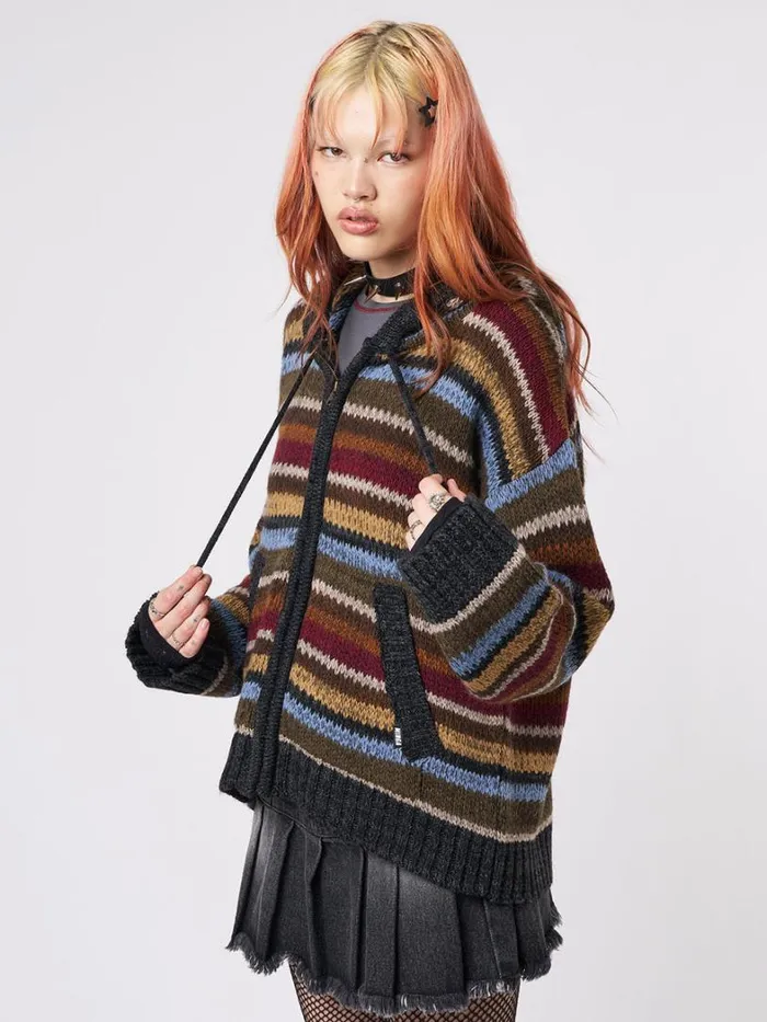 Clothing Minga London Jackets Jacky Oversized Knitted ZipUp Hoodie