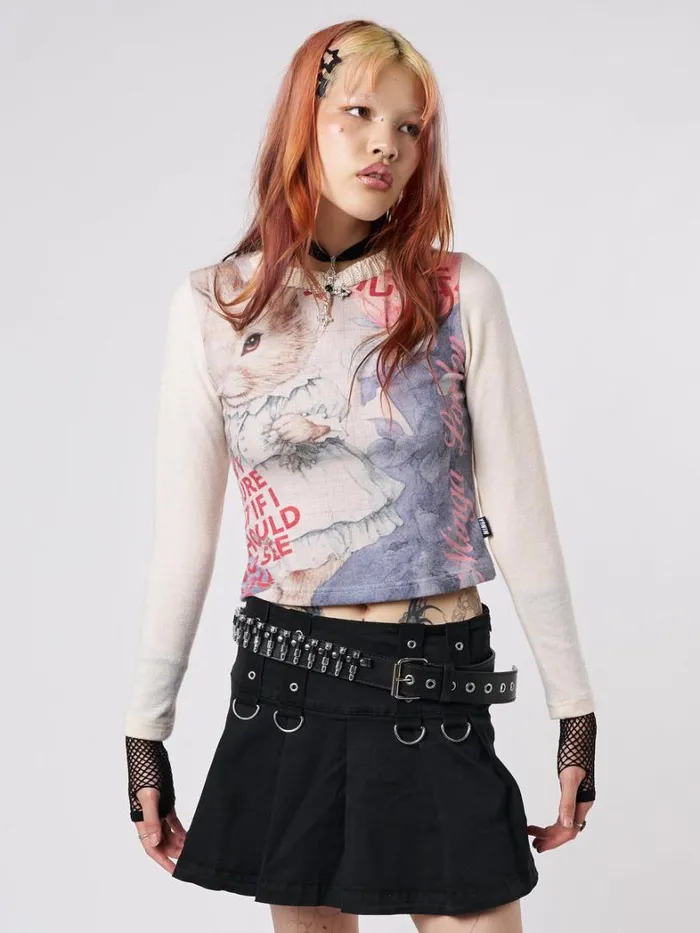 Clothing Minga London Long Sleeve Tops Main Character Rabbit Graphic Top