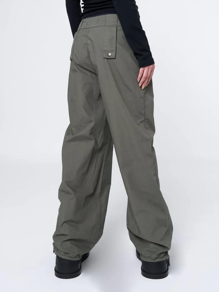 Clothing Minga London Pants Bea Green Ruched Front Pants