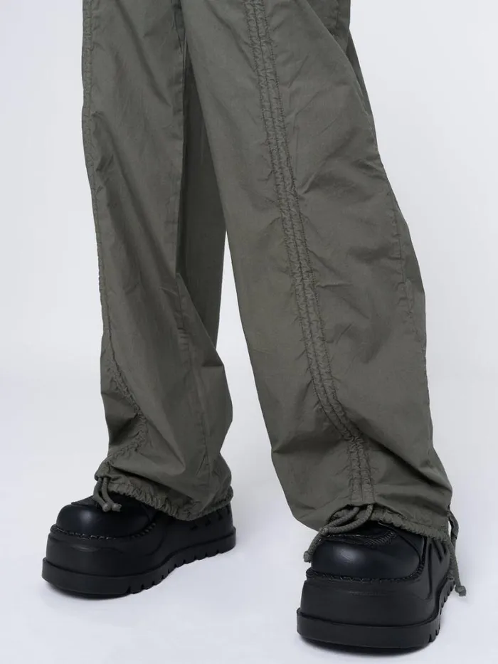 Clothing Minga London Pants Bea Green Ruched Front Pants