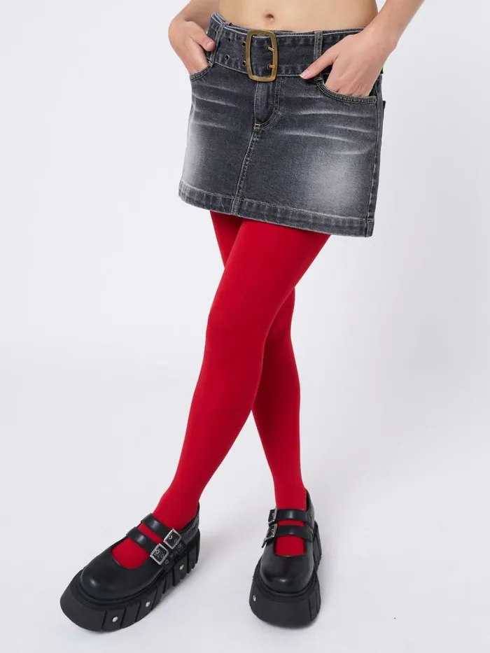 Clothing Minga London Skirts Alana Black Denim Mini Skirt