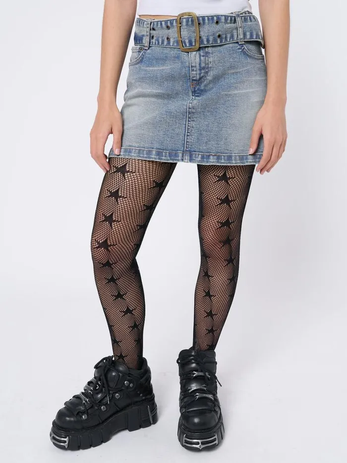 Clothing Minga London Skirts Alana Blue Denim Mini Skirt