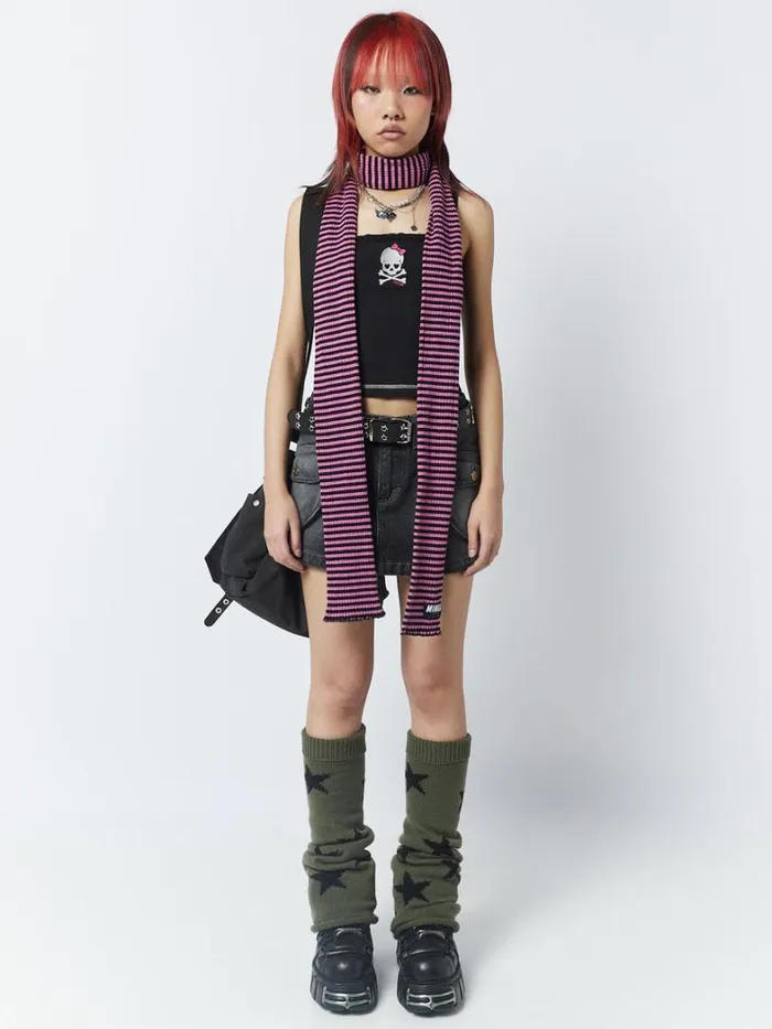Clothing Minga London Skirts Ashley Washed Black Mini Cargo Skirt