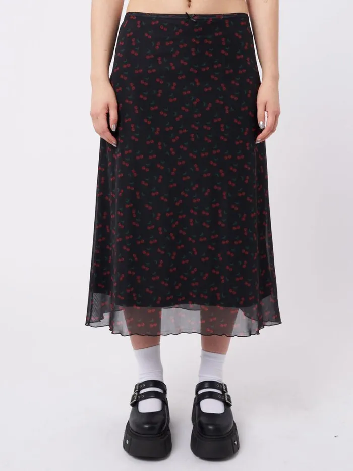 Clothing Minga London Skirts Cherry Cola Mesh Midi Skirt