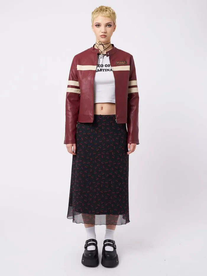 Clothing Minga London Skirts Cherry Cola Mesh Midi Skirt