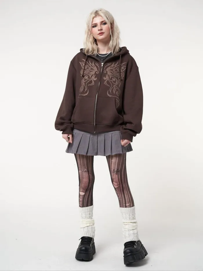 Clothing Minga London Skirts Grey Corduroy Pleated Mini Skirt