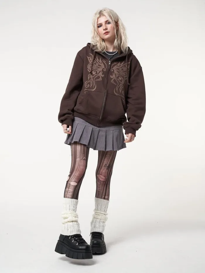 Clothing Minga London Skirts Grey Corduroy Pleated Mini Skirt