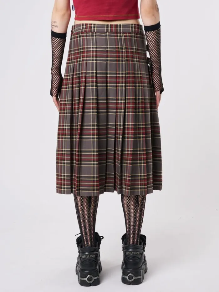 Clothing Minga London Skirts Laurie Pleated Tartan Midi Skirt