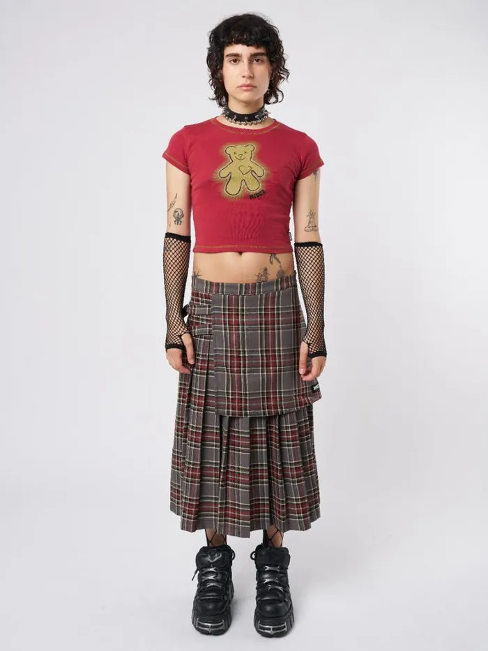 Clothing Minga London Skirts Laurie Pleated Tartan Midi Skirt