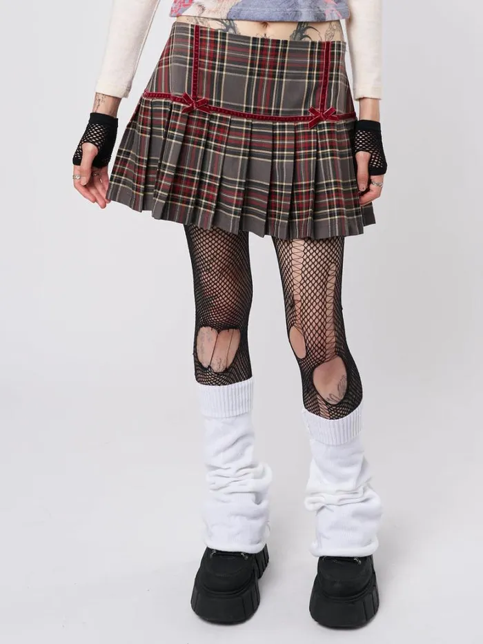 Clothing Minga London Skirts Orla Pleated Tartan Mini Skirt