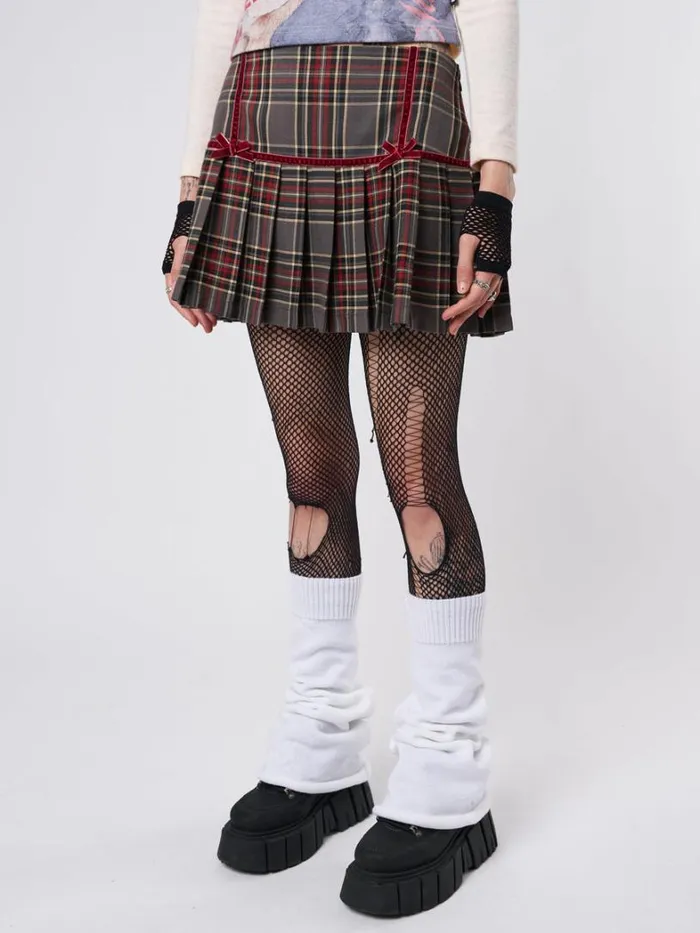 Clothing Minga London Skirts Orla Pleated Tartan Mini Skirt