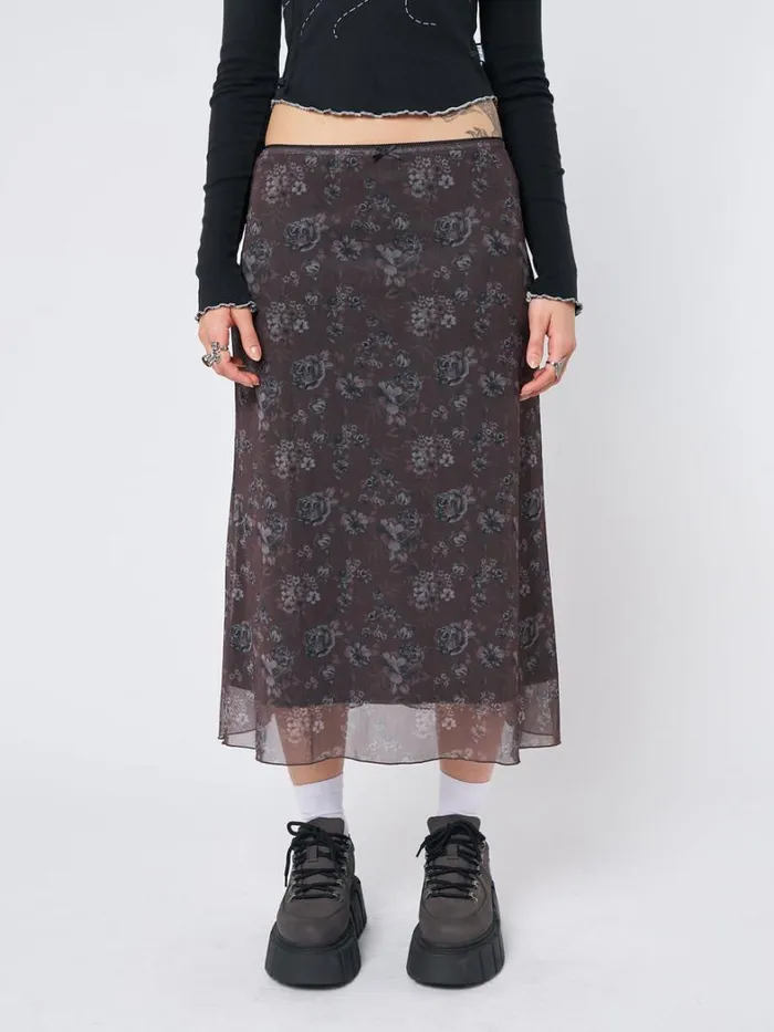 Clothing Minga London Skirts Pearl Floral Print Midi Skirt