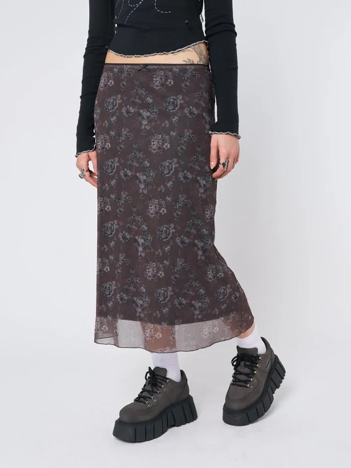 Clothing Minga London Skirts Pearl Floral Print Midi Skirt