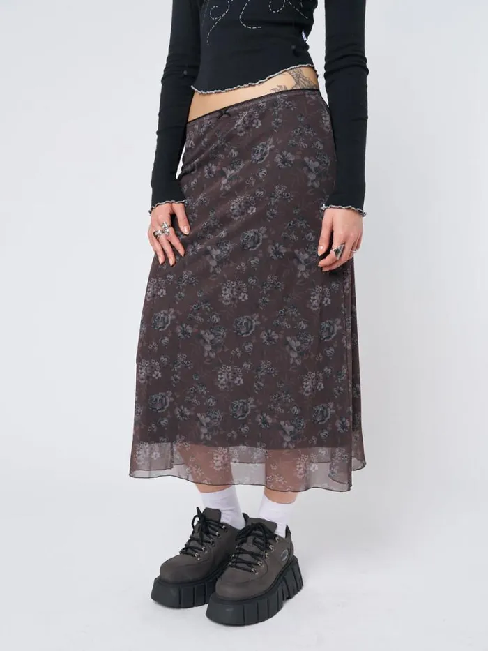 Clothing Minga London Skirts Pearl Floral Print Midi Skirt