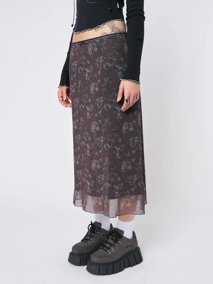 Clothing Minga London Skirts Pearl Floral Print Midi Skirt