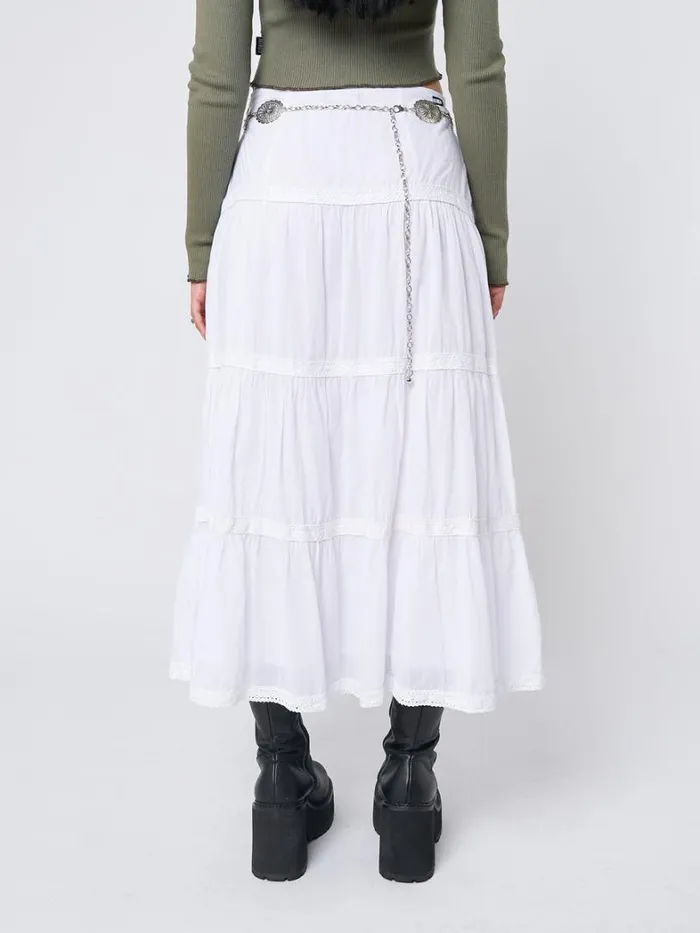 Clothing Minga London Skirts Snow White Ruffle Lace Maxi Skirt