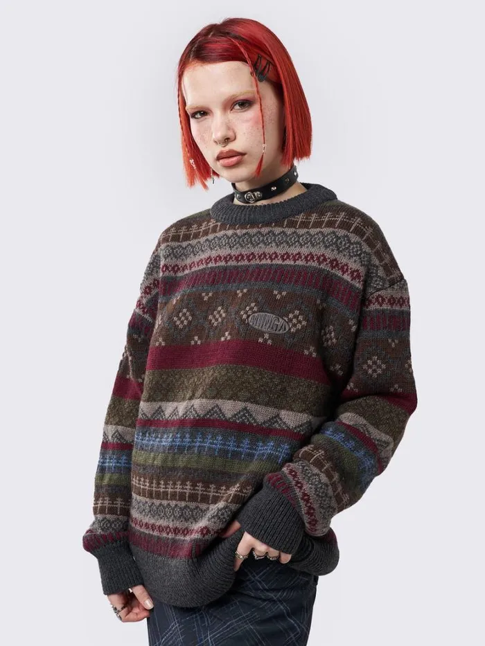 Clothing Minga London Sweaters Ashton Jacquard Knit Sweater