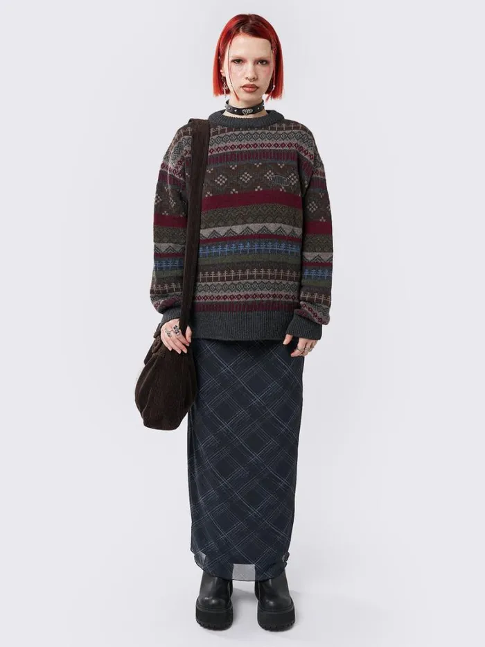 Clothing Minga London Sweaters Ashton Jacquard Knit Sweater